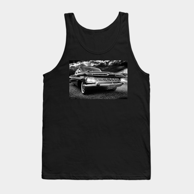 1959 Chevy Impala, chevy black and white Tank Top by hottehue